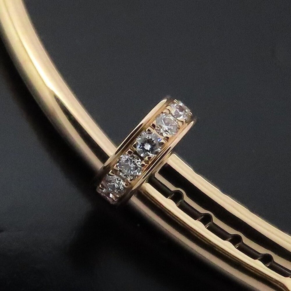 CARTIER Juste un Clou SM Bangle #16, Small Diamond Model, 18KPG, Women's, B60... - Picture 7 of 9